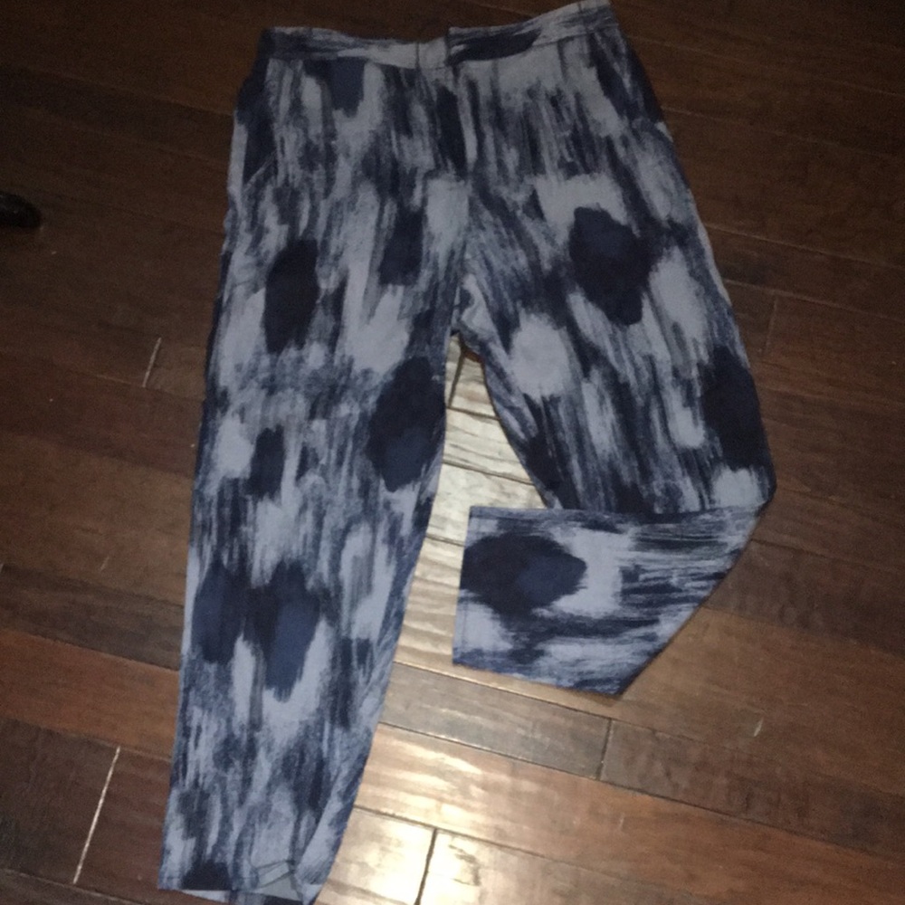 Gap crop lounge pants-Euc! Size med blue and grey